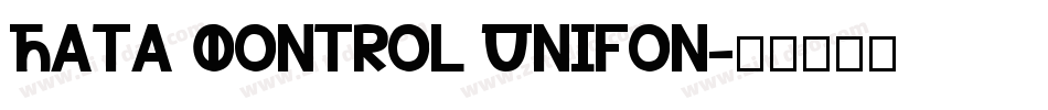 Data Control Unifon字体转换